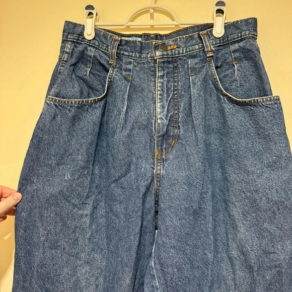 Women’s Vintage 90’s Blue Zone Brand High Waisted Baggy Denim Jeans  No Size Tag - Picture 4 of 16